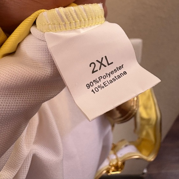 Shiny Gold Metallic Swimsuit - Picture 2 of 2